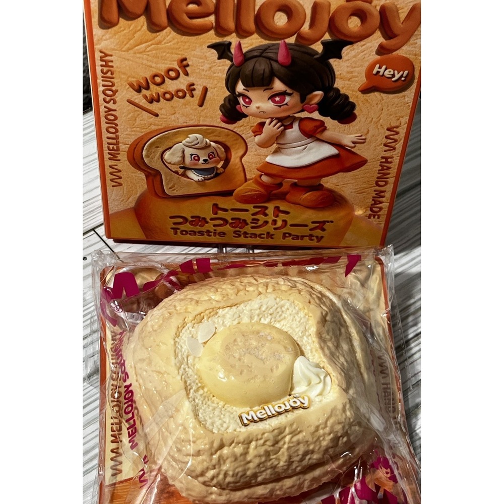 MelloJoy Toastie Stack Party Milky Soy Puff Squishy Stress Relief Thick Cream